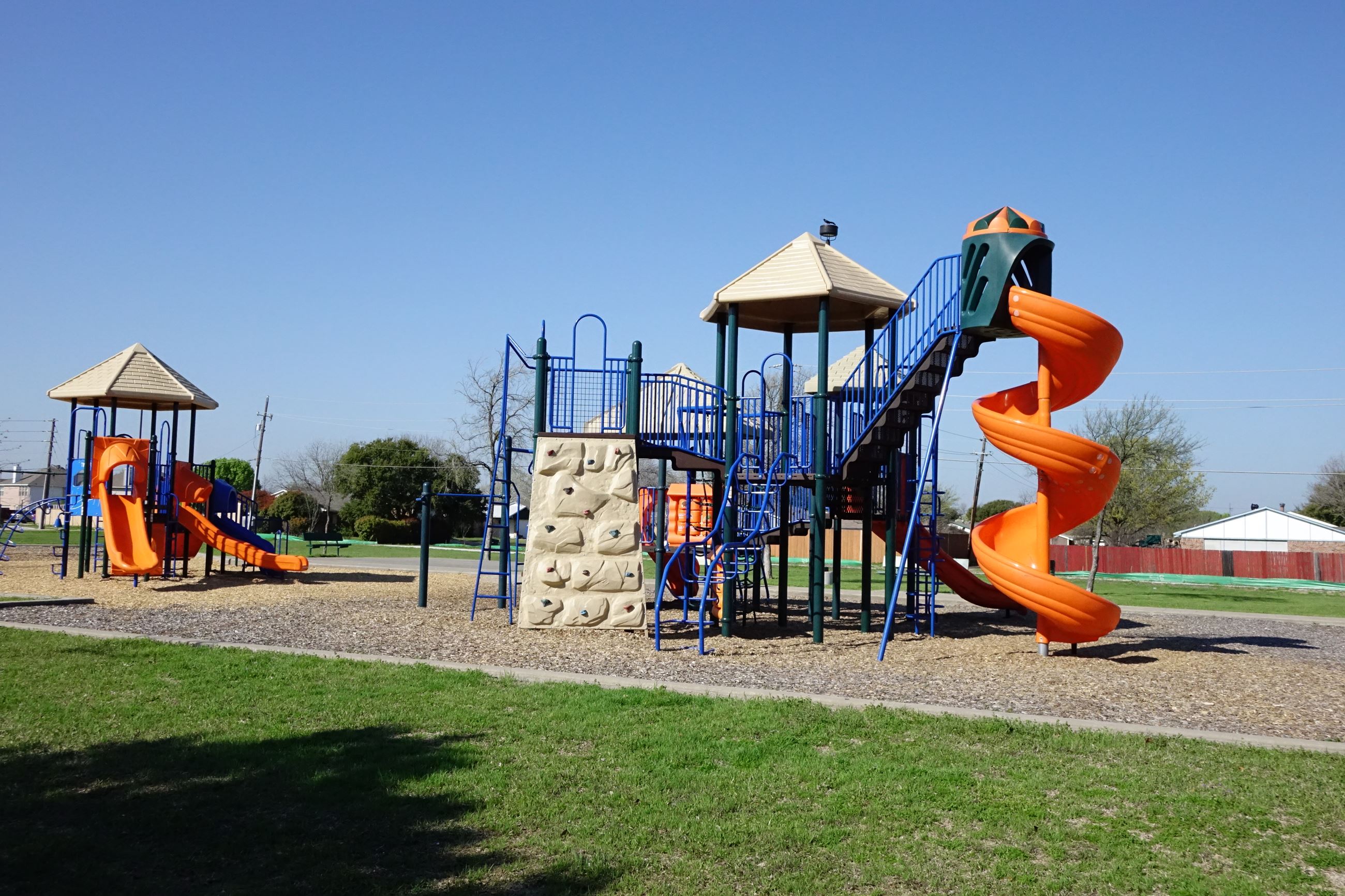 Colorful playground at Slay Baker Park