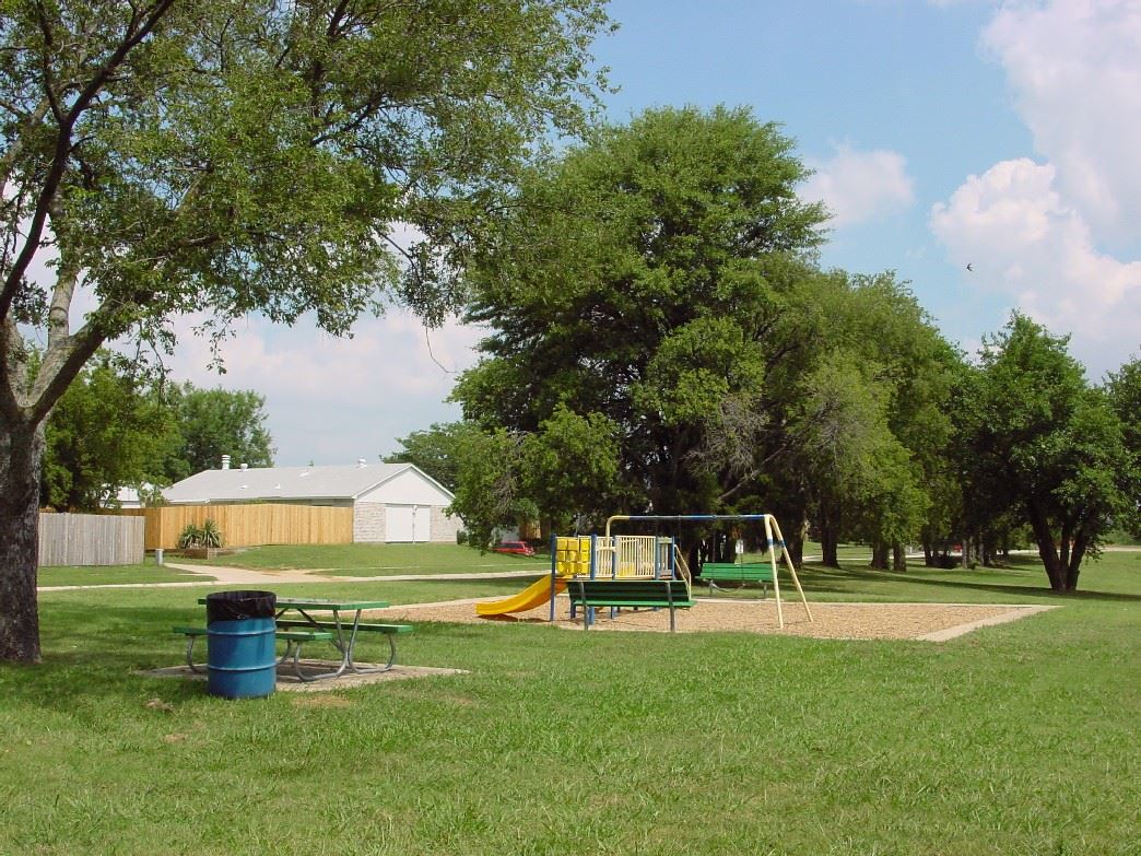 Large trees and green grass at Wilcox Park